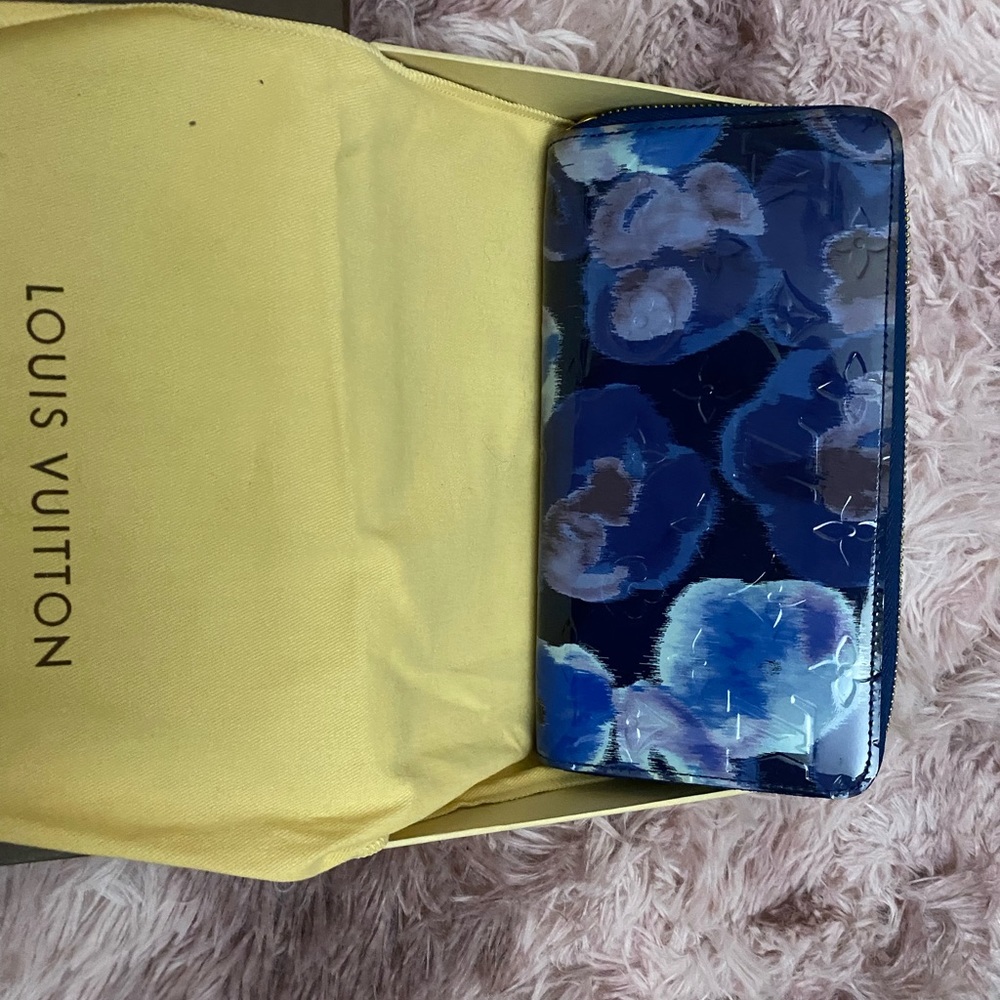 Louis Vuitton Grand Bleu Limited Edition Monogram Vernis long wallet.